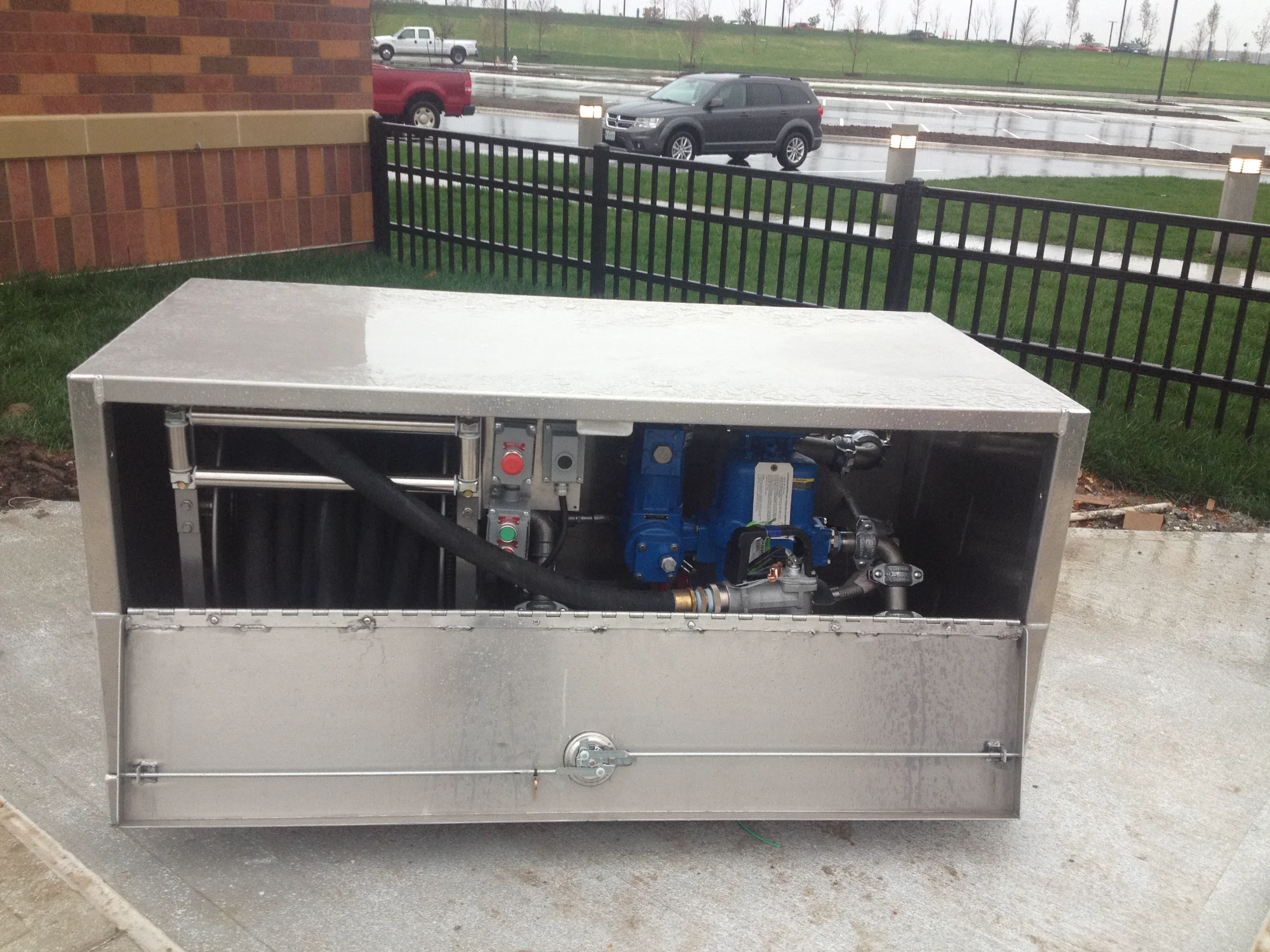 Stainless Steel Fueling Cabinet - Open
