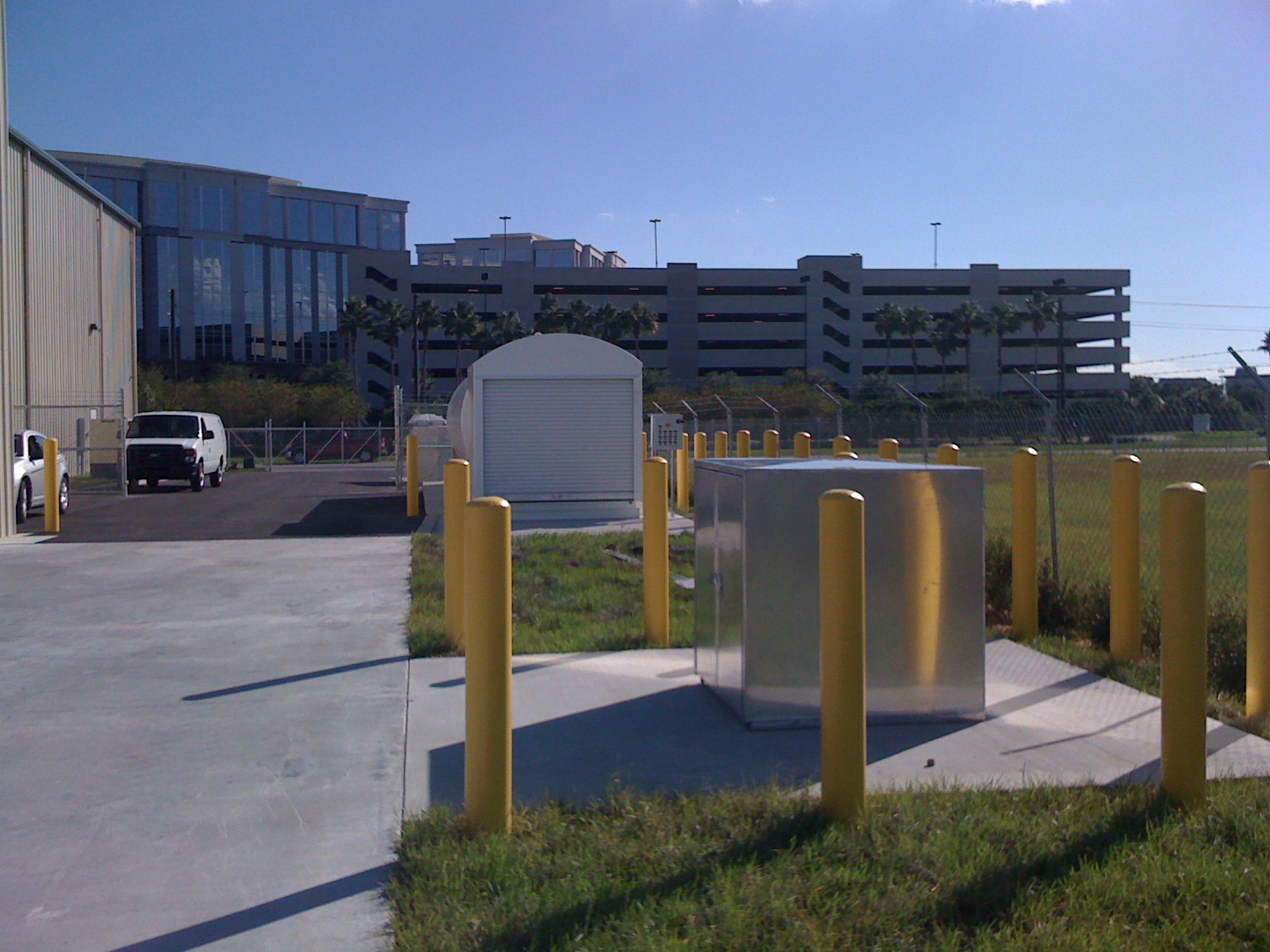 Sister tanks with pumphouse